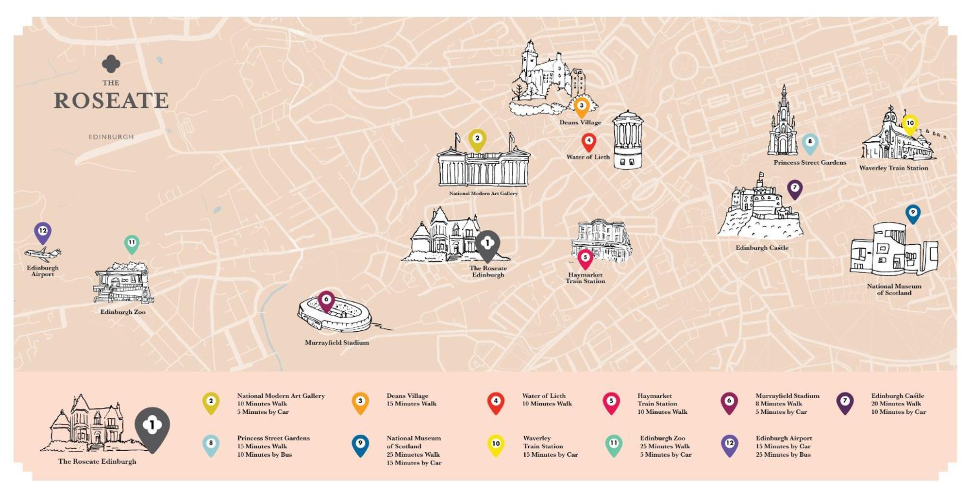 더 던스테인 하우스 에든버러 외부 사진 Map of the University of Oxford